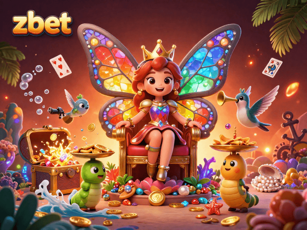 Experience thrilling wins at Zbet, featuring dazzling characters and dynamic casino elements.