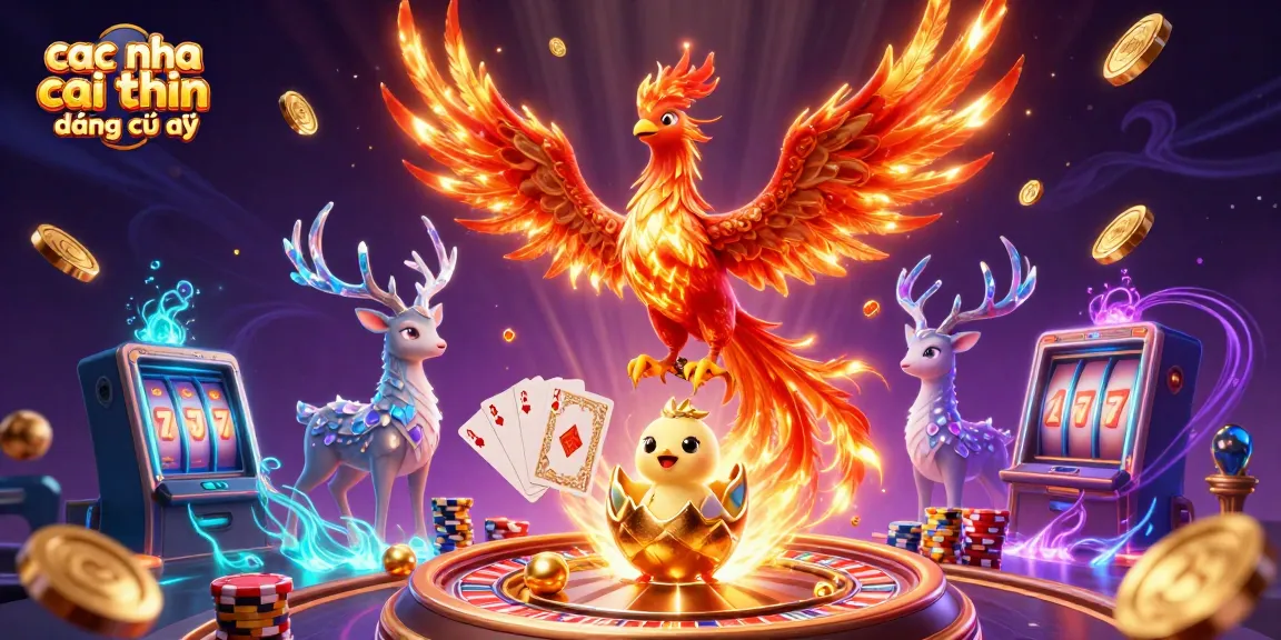 Engage with the vibrant scene showcasing cac nha cai uy tin đáng chú ý through dynamic characters and casino elements.