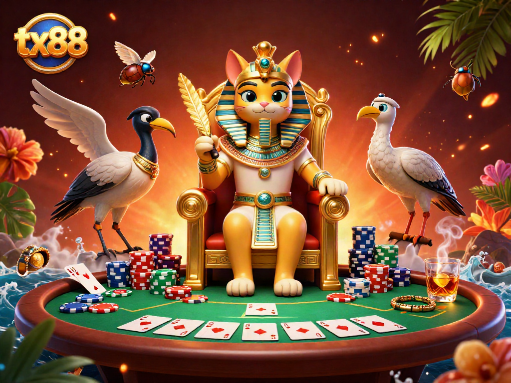 Engage with the vibrant world of tx88, experience thrilling poker action with ultra-detailed 3D illustration.