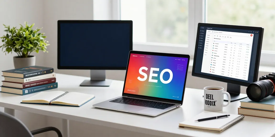 Digital marketer analyzing instant indexing strategies in a vibrant workspace.