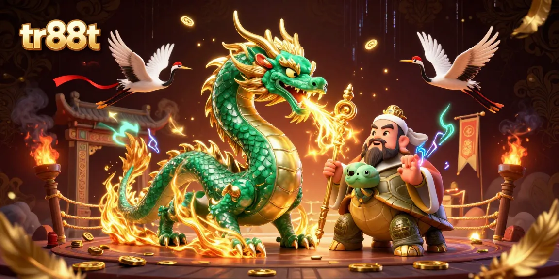 Win big at tr88t with a 3D dragon and lucky symbols in a vibrant casino scene.