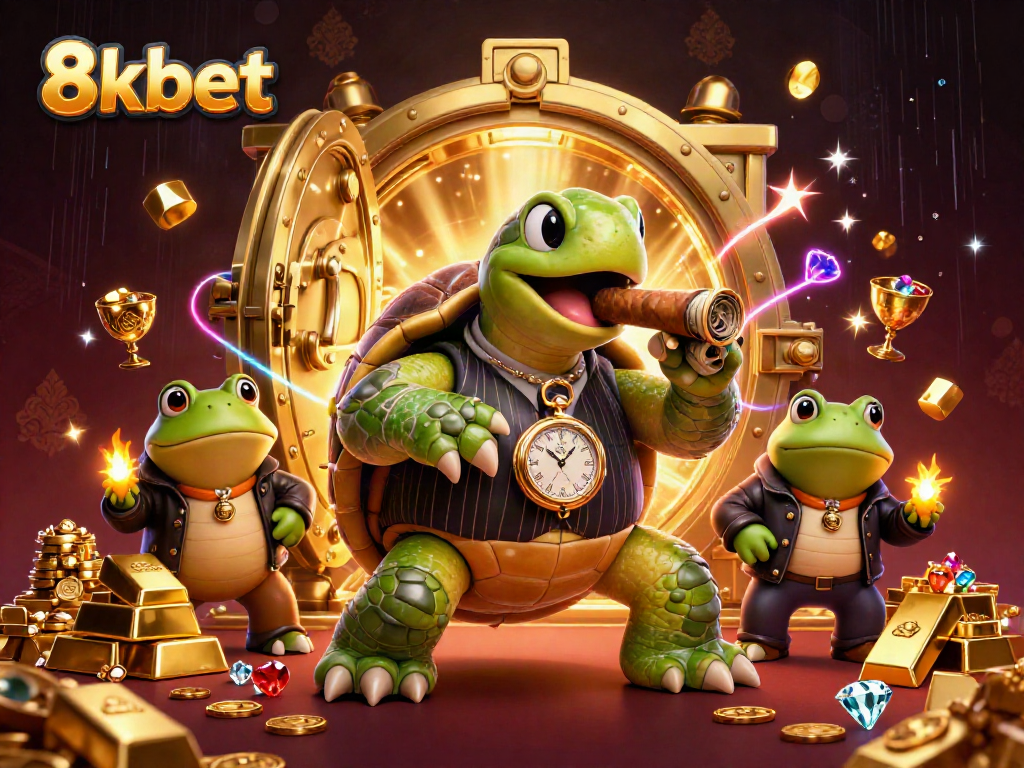 Experience winning moments with the 8xbet snapping turtle and bullfrogs in a lively casino.