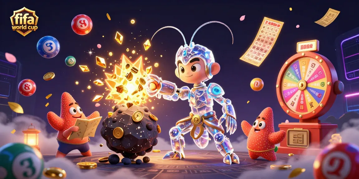 Win big with exciting moments from the fifa world cup in a vibrant casino-themed scene.
