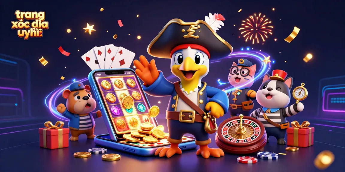 Experience the excitement at trang chơi xóc đĩa uy tín with lively characters and casino elements.