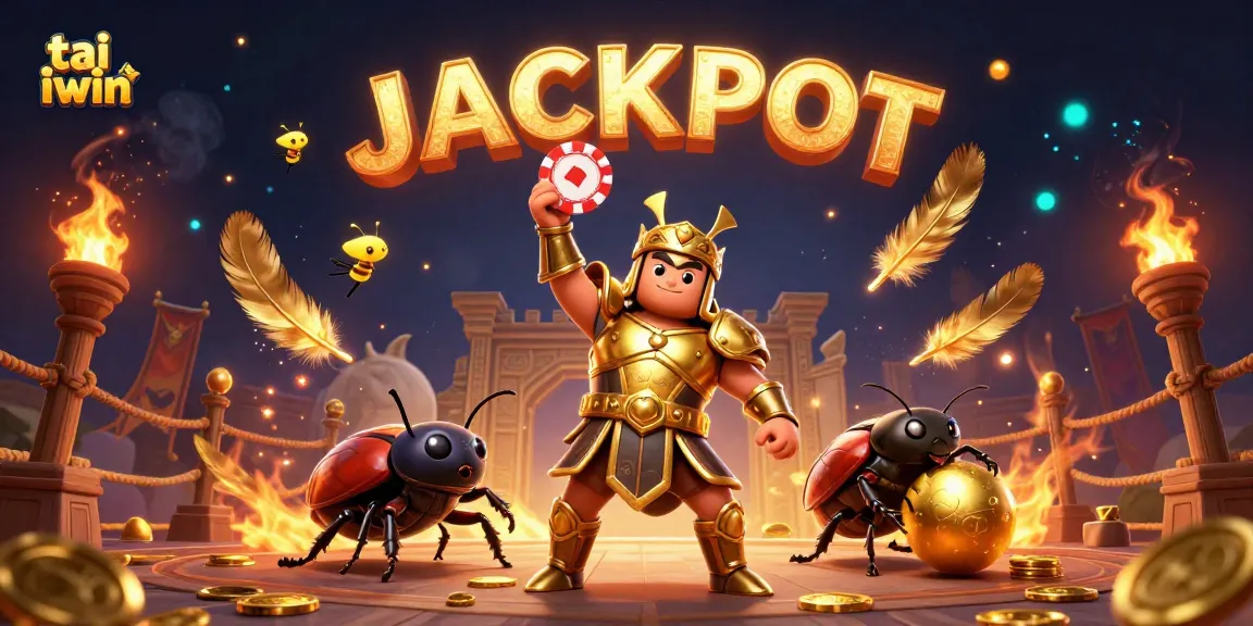 Win big with tai iwin at this vibrant casino scene featuring interactive characters and game elements.