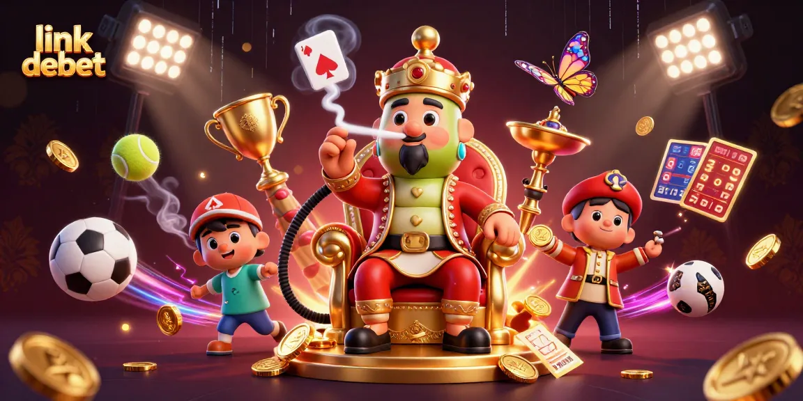 Experience link debet with a vibrant 3D illustration showcasing exciting sports betting elements.