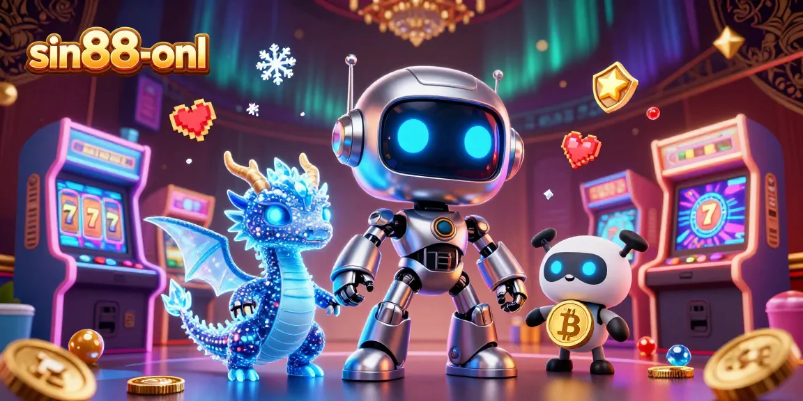 Engage with sin88-onl's vibrant 3D casino scene showcasing slots, characters, and gaming asthetics.