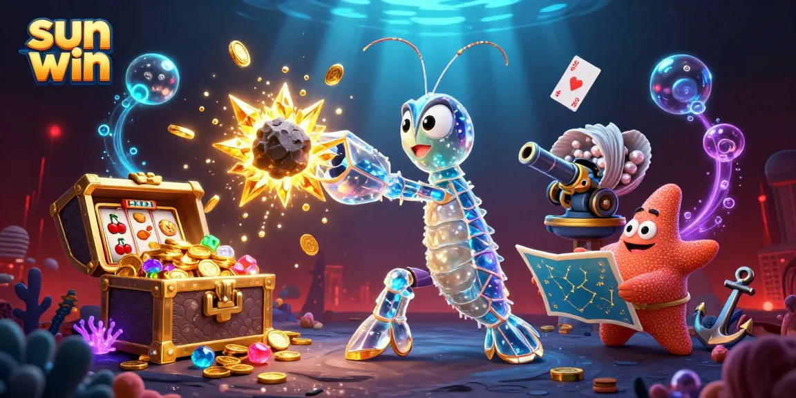 Experience supreme gaming thrills with sun win as treasure hunts explode with coins and colorful gems in this vibrant 3D scene.