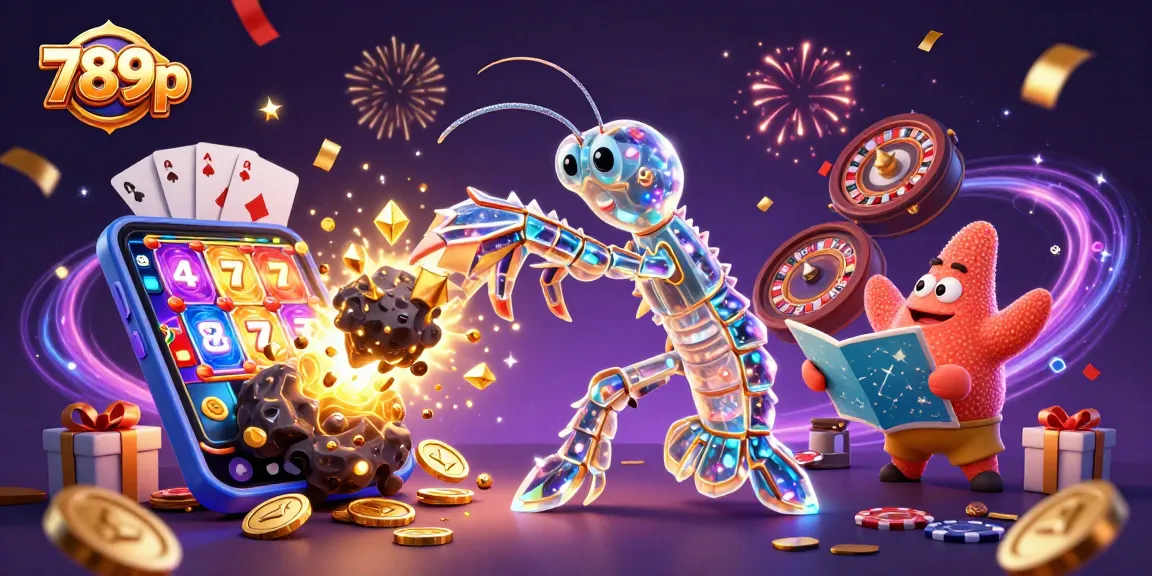 Action-packed 3D illustration of 789p showcasing a colorful slot game with explosive winnings.